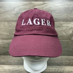 Yuengling Lager Cap Hat Maroon Adjustable Hook and Loop One Size Beer